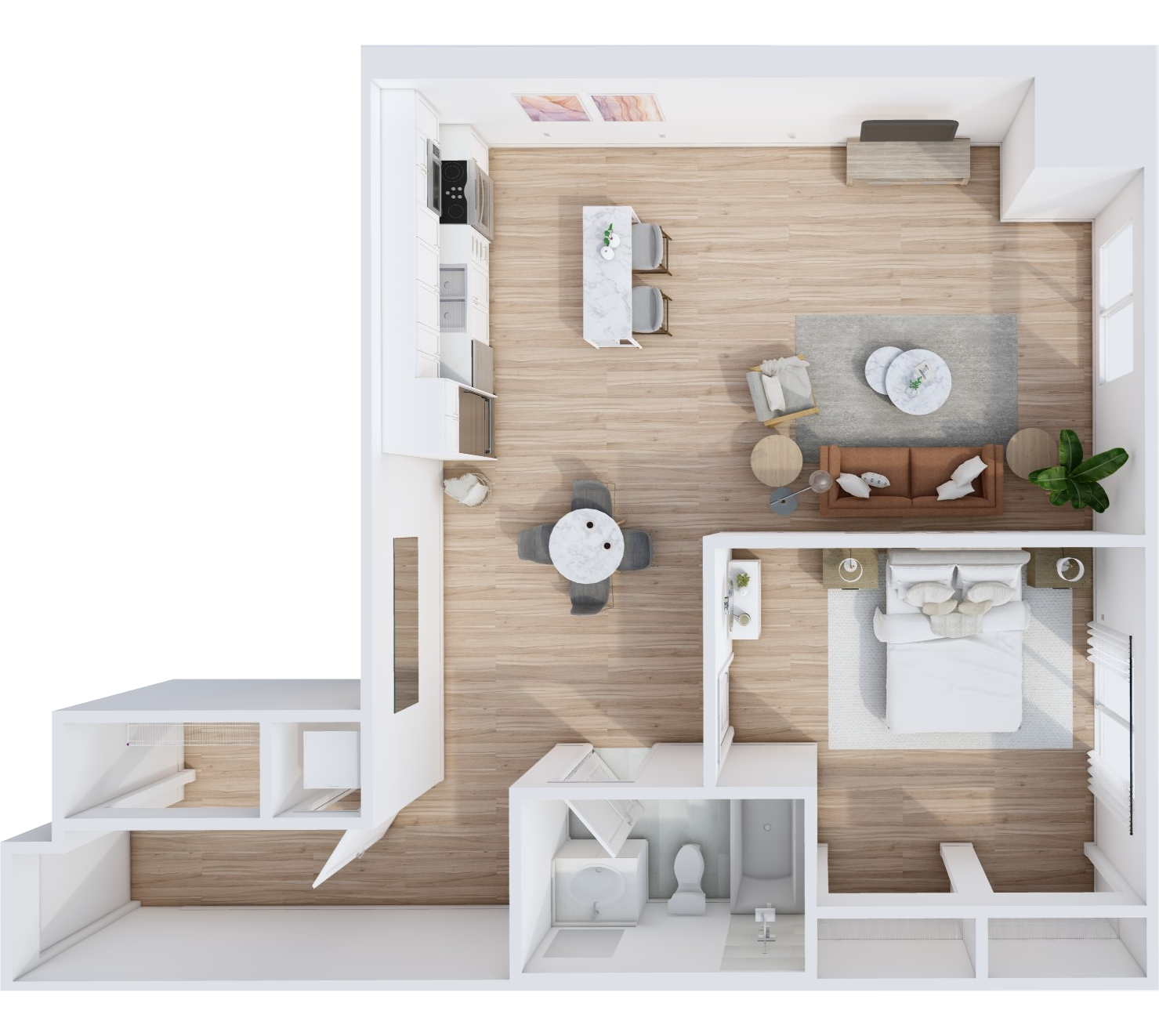 Highlands One-Bedroom floor plan